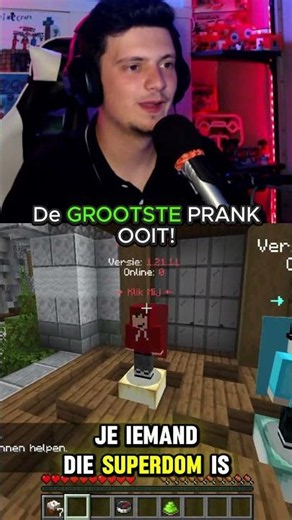 Dit WAS de BESTE PRANK OOIT! #shorts #minecraft
