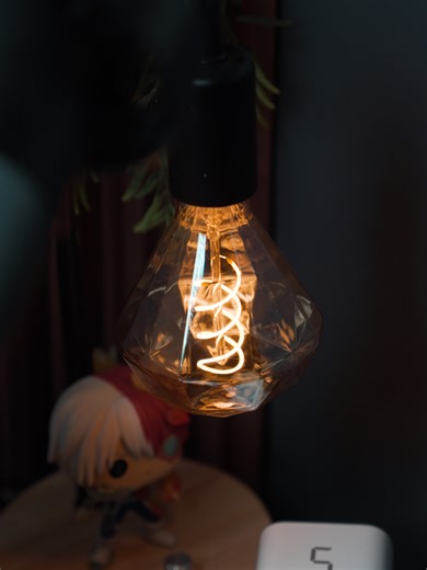 New Edison bulb for my desk setup. The Edison lamp has always been my all-time favorite lamp on my desk, and now I’m giving it a fresh look just by changing the bulb. Same warm vibe, same cozy glow — small change, big difference for my setup. #desksetup #workplace #cozydesk #lamp #techtok