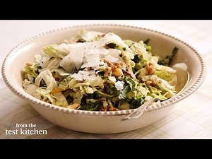 Raw Swiss Chard, Cabbage, and Brussels Sprout Salad - From the Test Kitchen