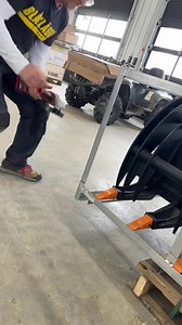 Threw a disc on the Einhell Canada grinder to cut the new root grapple out of its cage #tools | The Dusty Lumber Co.