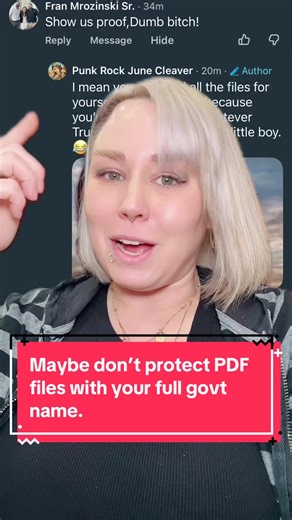 Maybe don’t protect pdf files with your full govt. name Frank. Have the day you deserve. #epstein #epsteinfiles #girobot #havethedayyoudeserve #leftisttiktok