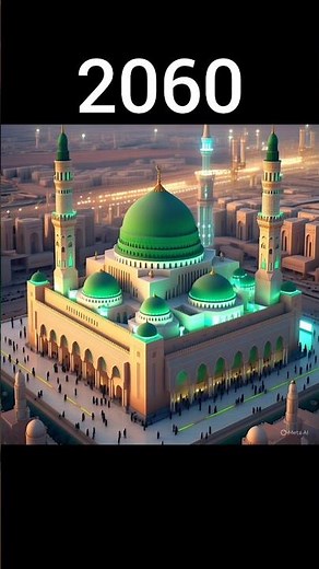 Evolution of Masjid Nabi Like andcomment #ai #evolution #newformat##shorts #foryou