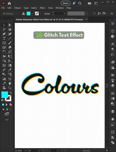 Glitch Text Effect | Adobe illustrator | Tips and Tricks