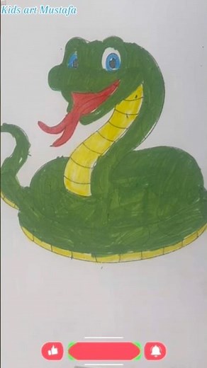 “Cute Snake Coloring – Easy Drawing for Children”🐍