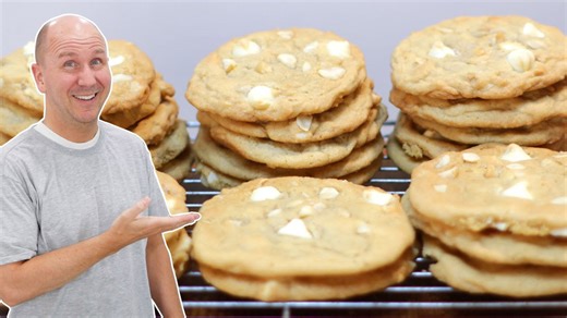Chewy homemade macadamia nut cookies