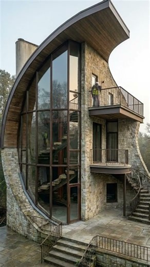 From Forgotten Hillside Structure to Modern Luxury Dream Home | AI Transformation | #asmr #shorts