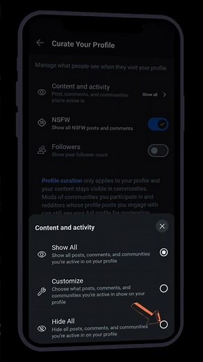 Reddit Profile Curation 🔒 | Hide Posts & Comments from Communities Easily | #reddit | #shorts