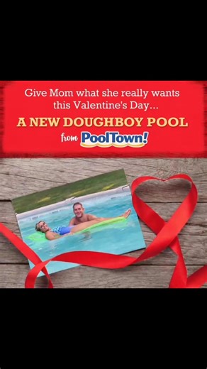❤️ Give Mom what she really wants this Valentine’s Day… A brand-new Doughboy Pool from PoolTown!❤️ Lock in your preseason SALE pricing with a deposit as low as 10% down — it’s that easy. ✔️Take advantage of preseason SALE prices! ✔️ Make convenient payments over the winter or simply pay it off in the spring when your pool is delivered. ✔️ Secure your spot on the installers list NOW for a smooth, on-time spring installation. Skip the chocolates this year and give a gift the whole family will love