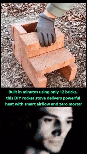 The Smartest Way to Cook Outdoors Using Only 12 Bricks 🔥