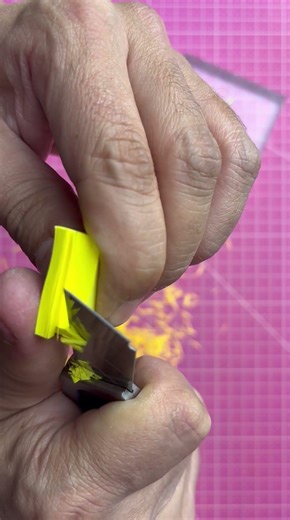 Banana Colour Cutting Sticky Notes Antistress #asmr #satisfying #cuttingskills