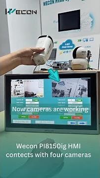 Wecon PI8150ig HMI Connects with Four Cameras