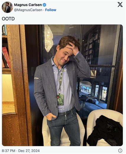 Chess champ Magnus Carlsen rejoins tournament after they let him wear jeans