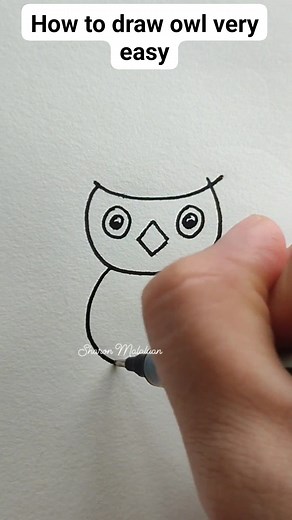 How to draw owl very easy #easydrawingforkids #kidsactivity #drawing #reelsviralシ #owl #kidsactivities | Sharon Malaluan
