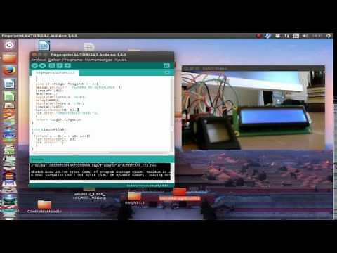 Apertura y cierre de puerta con Arduino y sensor de huella digital