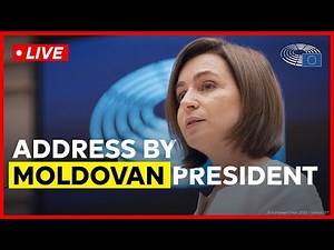 President Maia Sandu speaks in the European Parliament