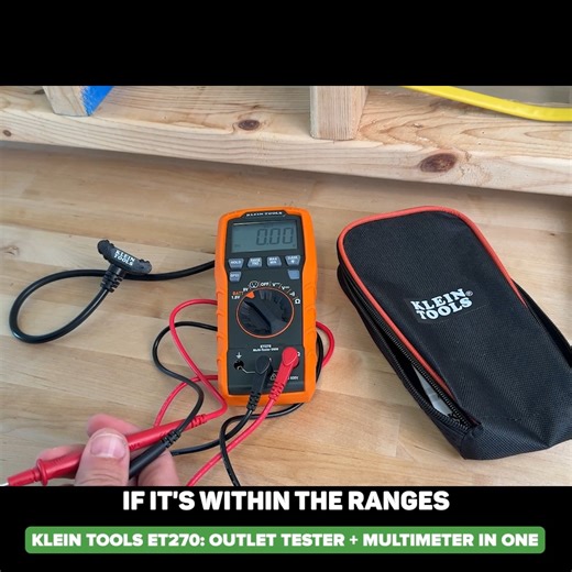 Klein Tools ET 270 - https://geni.us/oKGy Hands-on with the Klein ET270—a combo outlet tester basic multimeter. I plug into a correctly wired GFCI (green light, “correct”), trip it to see response time, then move to an outlet with hot/neutral reversed (red light clear fault indicator). I also demo the multimeter modes (AC/DC voltage, continuity, resistance) and the built-in 1.5V / 9V battery test pads. #DIY #Electrical #tools Klein ET270, outlet tester, GFCI tester, multimeter, electrical tester