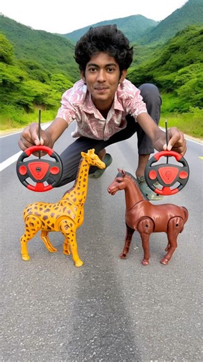 RC Two Remote Control Lal Horse And Giraffe Unboxing Dise