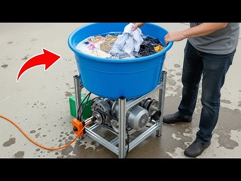 I Never Buy a Washing Machine Again! DIY Powerful Washer from a Blue Tank - Saves Money All Year