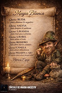 ✨🔥 MAGIA BLANCA: Los secretos ancestrales para limpiar, atraer y abrir caminos 🔥✨ La Magia Blanca es una sabiduría ancestral que trabaja con la energía de la naturaleza para limpiar, armonizar y abrir caminos. A través de hierbas sagradas y la guía de los elementales, estos rituales ayudan a atraer protección, paz y abundancia. 🌿✨ Magia Blanca Quema RUDA para eliminar lo negativo Quema SALVIA para limpiar el ambiente Quema LAVANDA para traer paz y armonía Quema LAUREL para atraer el éxito Que