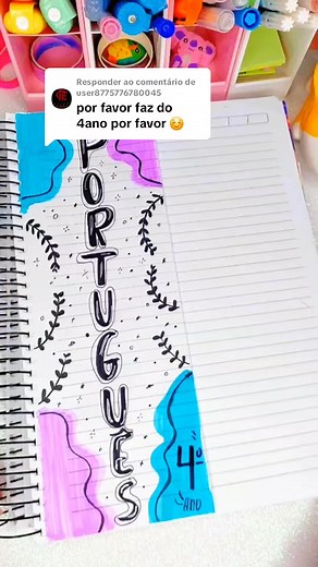 Ideias de Capa de Matéria Português 4 ano