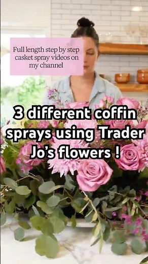 How to make a Coffin Spray with fresh flowers | Using Trader Jo's Flowers