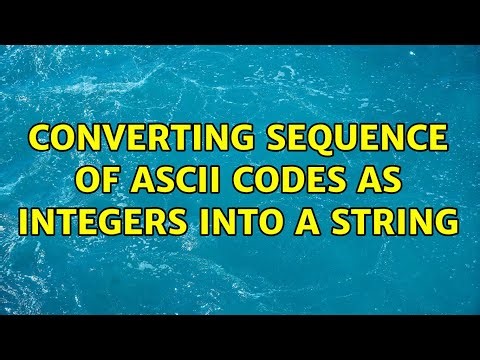 Converting sequence of ASCII codes as integers into a string