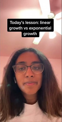 linear vs exponential growth in 20 seconds