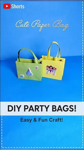 DIY Paper Party Bag 🎉✨ | How to make Easy Paper Craft #shorts #papercraft #creativeideas #diy