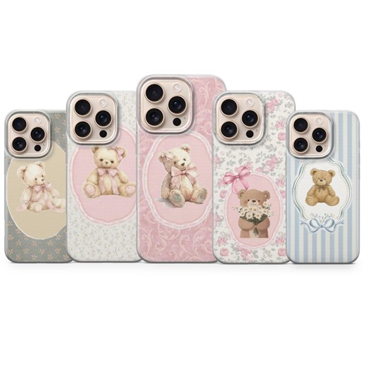 Teddy Bear Phone Case, Soft TPU Gel Cover, iPhone Samsung Compatible - Etsy