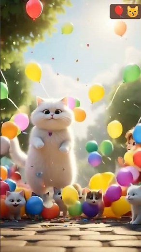🎈 Balloon Cat Explosion! Dozens of Tiny Kittens Appear! 🐱✨