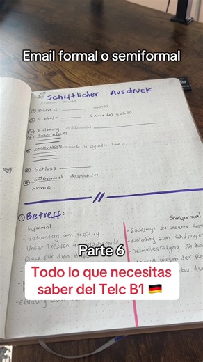 Examen de Alemán Telc B1: E-Mail Informal y Semiformal