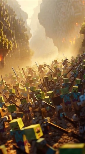 A Horde Of Zombies in Minecraft