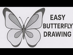 How to draw beautiful butterfly🦋 | Pencil sketch for beginners | Easy butterfly drawing
