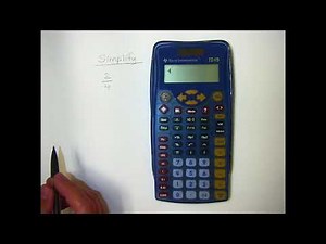 TI15 Calculator Simplifying Fractions