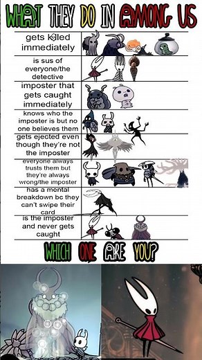 8 Types of Among Us Players 😈 #hollowknight #silksong