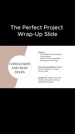 PowerPoint Project Progress Tutorial | Conclusion Slide #slidedesign #powerpoint #projectmanagement