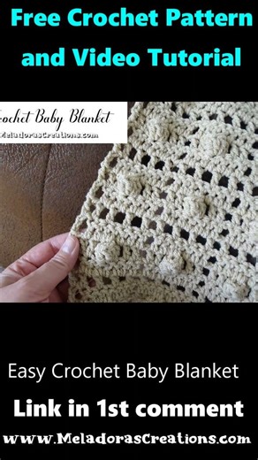 Easy Crochet Baby Filet Blanket SHORTS