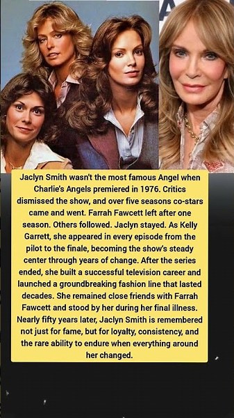 Jaclyn Smith’s Untold Story | The Only Charlie’s Angel Who Stayed Till the End