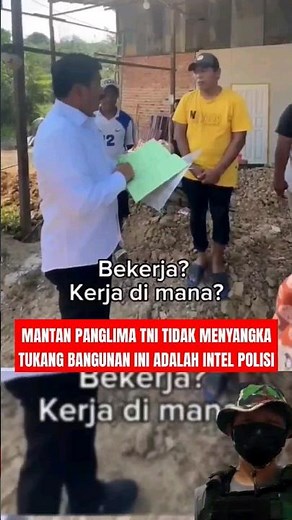 DIKIRA TUKANG BANGUNAN TERNYATA PRIA INI INTEL POLISI! MARSEKAL HADI LANGSUNG KAGET #tniindonesia