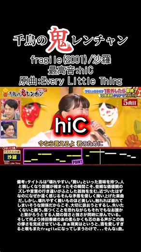 千鳥の鬼レンチャン fragile/沙羅 原曲:Every Little Thing #歌うま #カラオケ #shorts #千鳥 #平成 #名曲 #懐メロ #cover #お笑い #芸人 #面白い