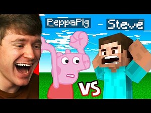 Reacting to PEPPA PIG vs MINECRAFT! (Animation)