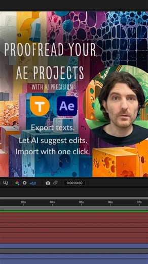Proofread Your After Effects Projects with AI and Text2Spreadsheet