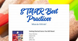 STAAR Best Practices