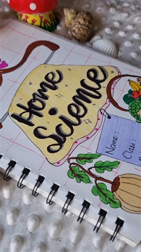 🍇Home Science front page design 🎨♥#shorts #design