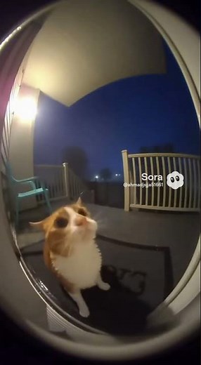 Shattered Fence: Ginger Cat Trapped on the Welcome Mat