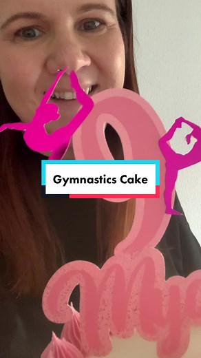 6” Gymnastics Cake with Smudge Effect | Cake Decorating Tutorial