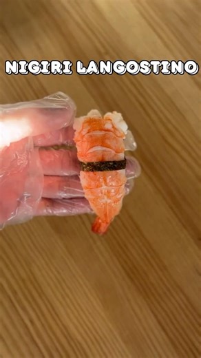 NIGIRI LANGOSTINO🍣🦐🤤 #sushi #cooking #food #canaldecocina #comida #langostinos #gambas #receta