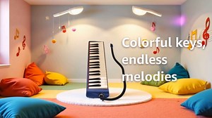 Melodica Instrument 37 Keys, Tubes Mouthpiece Air Piano Keyboard Musical Instrument Gift with Carrying Bag Beige, Soft Tubes 2pcs Mouthpiece Melodica Air Piano Keyboard with Bag