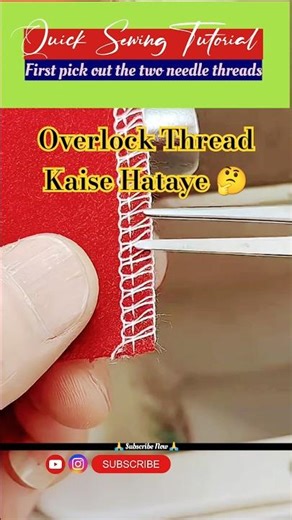 How to Remove Overlock Stitching in Seconds | Overlock Thread Remove Karne Ka Easy Tarika #shorts