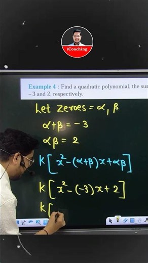 Class 10 Maths Chapter 2 | Find a Quadratic Polynomial | Sum and Product of Zeroes